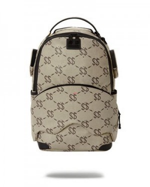 Beige Sprayground The Getaway (Dlxv) Backpacks | 03196-HNAJ