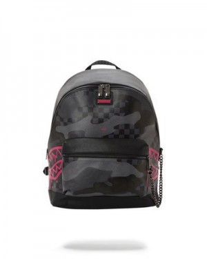 Black Sprayground 3am Pink Drip Chateau Backpacks | 72841-OUVJ