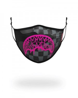 Black Sprayground 3am Pink Drip Face Masks | 86207-QTGM