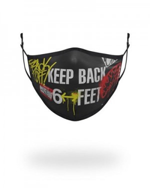 Black Sprayground Adult Back It Up Form Fitting Face Masks | 09583-ANYG