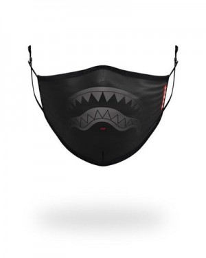 Black Sprayground Adult Midnight Shark Form Fitting Face Masks | 98601-OLZV