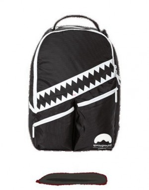 Black Sprayground All Day Backpacks | 53670-WPGU