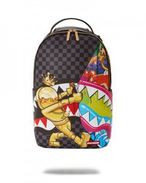 Black Sprayground Astromane Sharks In Space (Dlxv) Backpacks | 57162-WKGL