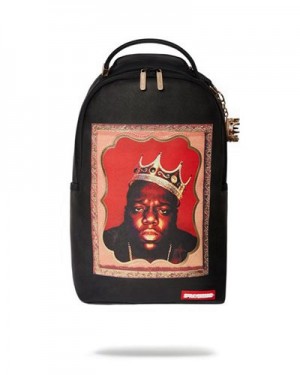 Black Sprayground Biggie (Dlxv) Backpacks | 60385-LYIO