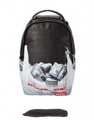 Black Sprayground Bodega Rolls Backpacks | 14925-SKAN