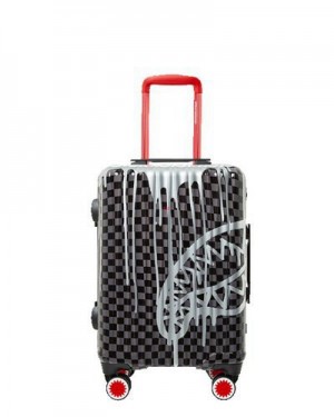 Black Sprayground Chateau Ghost Sharknautics Hardshell Carry-on Luggage | 85031-VCBX