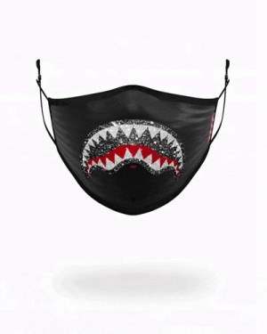 Black Sprayground Clearcut Face Masks | 30958-NDOS