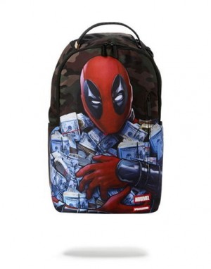 Black Sprayground Deadpool: Money Boy Backpacks | 94578-YWEX