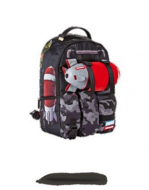 Black Sprayground Fortnite Back Up Plan Backpacks | 08754-MBHO