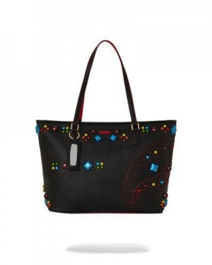 Black Sprayground Gemstone Outlaw Handbag | 90341-CAHF