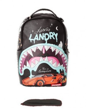 Black Sprayground Juice In Paradise Backpacks | 14279-FMPE