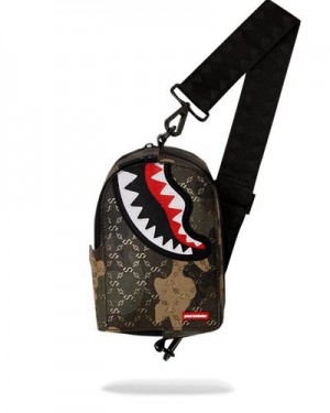 Black Sprayground Lasers Blazin Crossbody Bags | 76489-BCYX