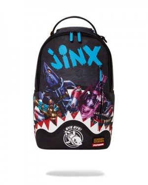 Black Sprayground League Of Legends Jinx (Dlxv) Backpacks | 82754-KSZG