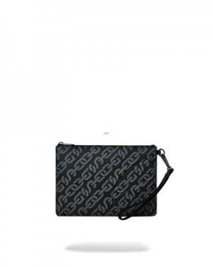 Black Sprayground Magnetic Pulse Crossover Clutch Bag | 43602-OQIM