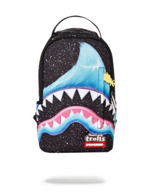 Black Sprayground Mini Troll Fury Backpacks | 79438-ZEXC