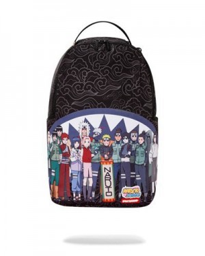 Black Sprayground Naruto Fam Backpacks | 98713-BFHP