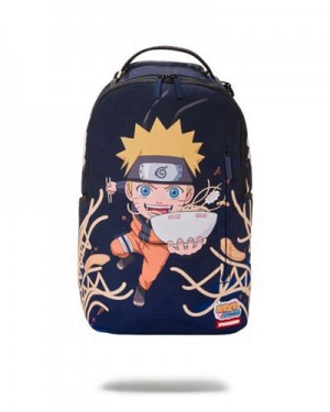 Black Sprayground Naruto Ramen (Dlxr) Backpacks | 16874-XSQH