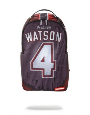 Black Sprayground Nfl Deshaun Watson Backpacks | 58497-JKCY