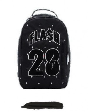 Black Sprayground Night Flash (Melvin Gordon Collaboration) Backpacks | 29748-CUIZ