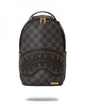 Black Sprayground Obsidian Stunner A.I.6 Sandflower Collab (Dlxv) Backpacks | 86925-XRVF