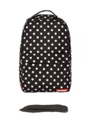 Black Sprayground Polka Diamonds Backpacks | 01749-EKIG