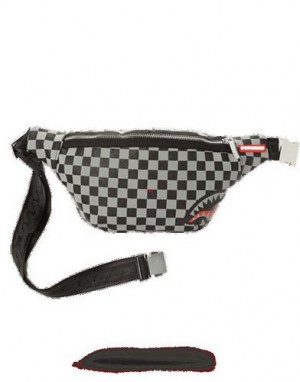 Black Sprayground Reflective Sharks In Paris Crossbody Bags | 29768-QMFS