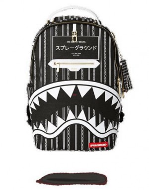 Black Sprayground Reverse Sharks In Paris Backpacks | 31248-HFKU