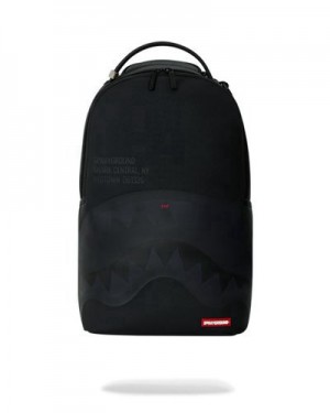 Black Sprayground Shark Central (Dlxv) Backpacks | 86709-YHRX