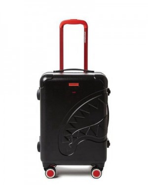 Black Sprayground Sharkitecture Molded 22 Carry-on Luggage | 14652-DAOB