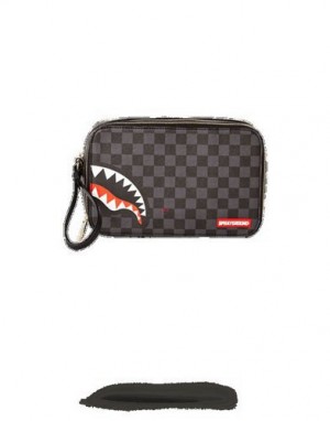 Black Sprayground Sharks In Paris ( CheckeEdition) Aka Moneys Bags | 81976-CBSX