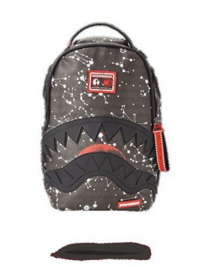 Black Sprayground Sharkstellation (Buzz Aldrin) Backpacks | 65193-ETGY