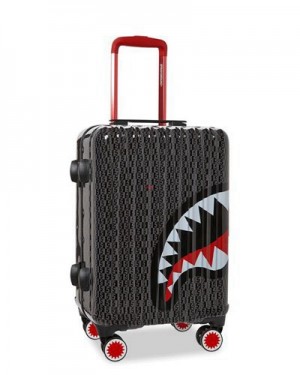 Black Sprayground Spraygatti Revv Sharknautics Hardshell Carry-on Luggage | 31758-VYKE