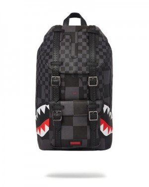 Black Sprayground Xtc Grey Sharks In Paris Hills Backpacks | 89025-CSDU