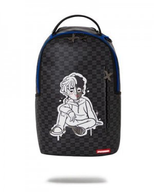 Black Sprayground Xxxtentacion Remedy Backpacks | 79041-RMYN