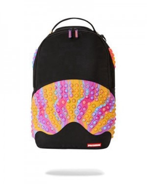 Black / Orange Sprayground Pop Shark (Dlxv) Backpacks | 97845-GSOK