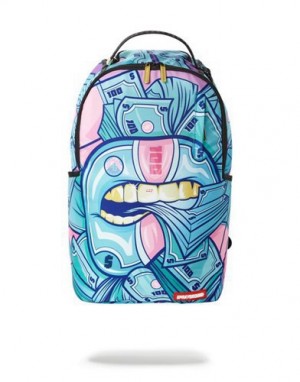 Blue Sprayground Brunch Money Backpacks | 32608-ADLX