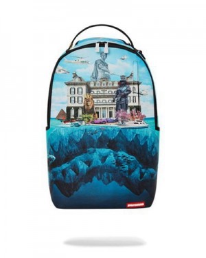 Blue Sprayground Chateau De Backpacks | 69381-PLXH