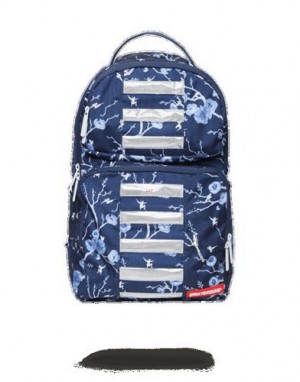 Blue Sprayground Cherry Blo Om Led Backpacks | 50634-OVNI