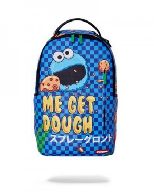 Blue Sprayground Cookie Monster Me Get Dough (Dlxv) Backpacks | 76891-EJVZ