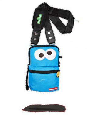 Blue Sprayground Cookie Monster Shark Crossbody Bags | 23578-EMFV