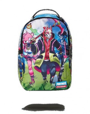 Blue Sprayground Fortnite Running Skins Backpacks | 80475-INPX