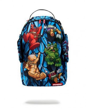 Blue Sprayground Hang In There Backpacks | 64305-PBWM