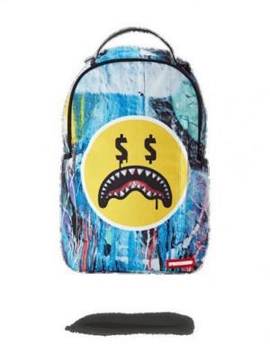 Blue Sprayground Have A Sharky Day Backpacks | 32819-BHIP