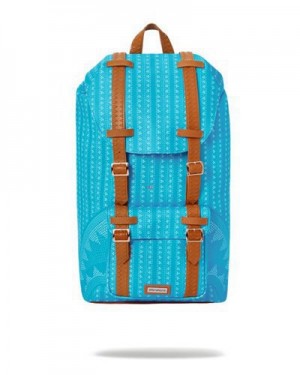 Blue Sprayground Illuchains Turq Hills Backpacks | 78241-LCQH