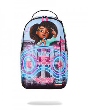 Blue Sprayground Karma's World Turn Up The Volume Backpacks | 90237-HTWY