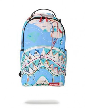 Blue Sprayground Metroshark Backpacks | 94361-SZTO