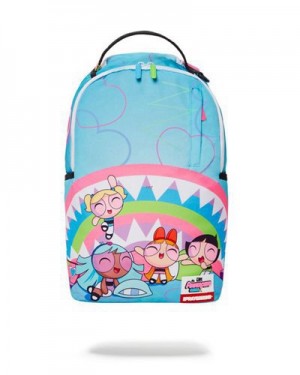 Blue Sprayground Powerpuff Girls 21 (Dlxr) Backpacks | 43029-RPGQ