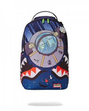 Blue Sprayground Rick & Morty Oops Backpacks | 03248-AJYF