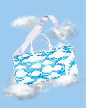 Blue Sprayground Skyborne Duffle Bags | 10649-PKJH