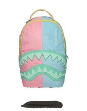 Blue / Pink Sprayground Saweetie Shark Backpacks | 08491-GNJS